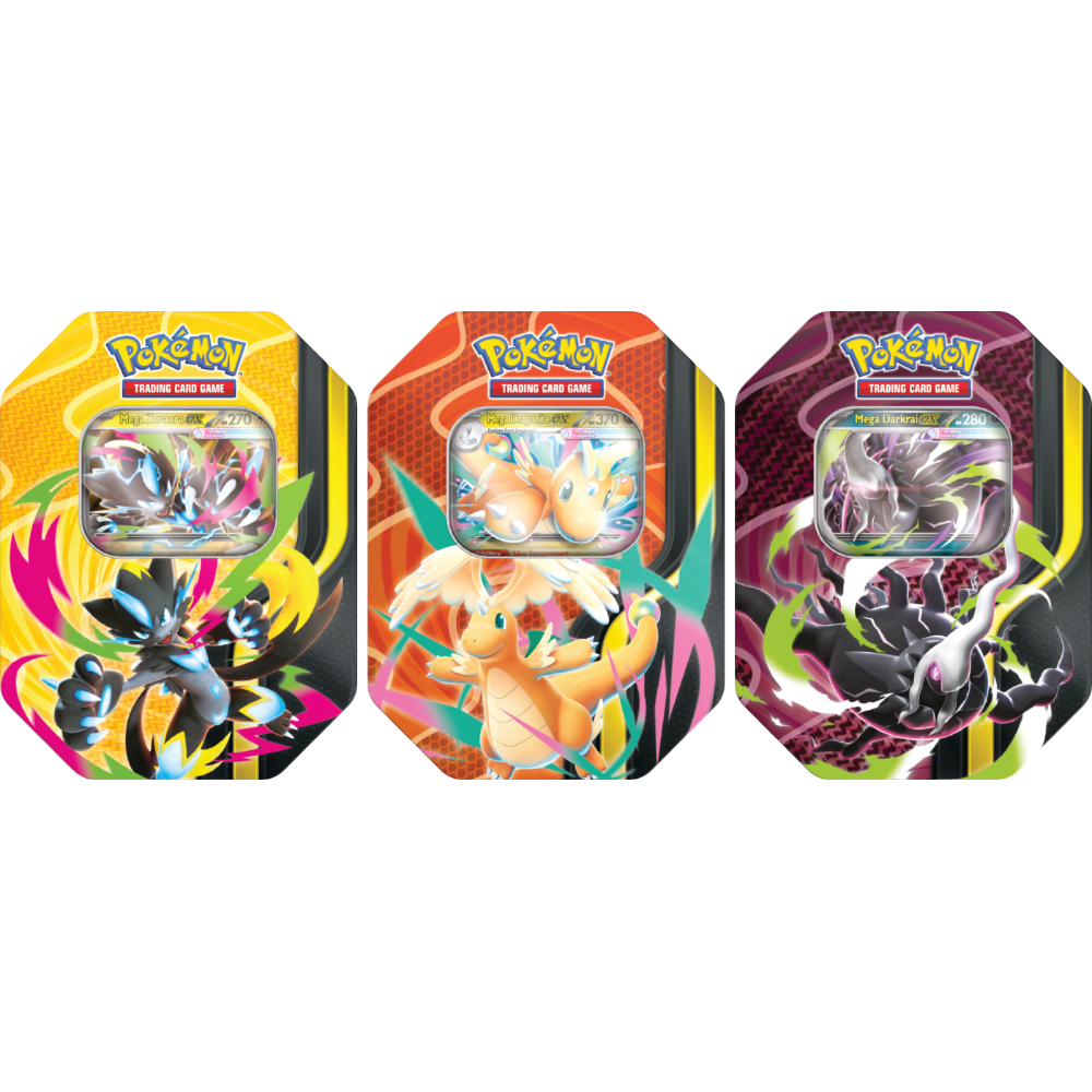 Pokemon TCG Mega Forces Tin - zestaw 3 różnych puszek