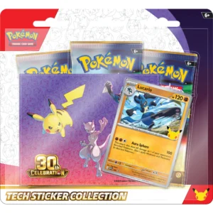 PRZEDSPRZEDAŻ Pokemon 30th Celebration Tech Sticker Collection Lucario