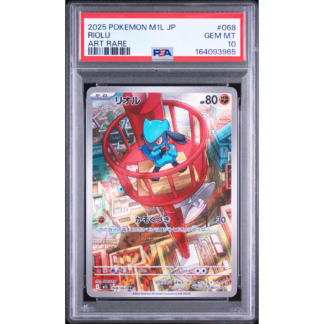 Karta Pokemon PSA 10 – 2025 POKEMON JAPANESE M1L-MEGA BRAVE #068 RIOLU ART RARE [164093965]
